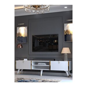 Festival Tv Sehpası G3830-1 Beyaz Gold