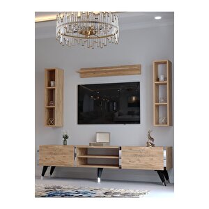 Festival Tv Ünitesi S3009-6 Atlanti̇k Si̇lver Color Tv Sehpası Ve Duvar Rafı