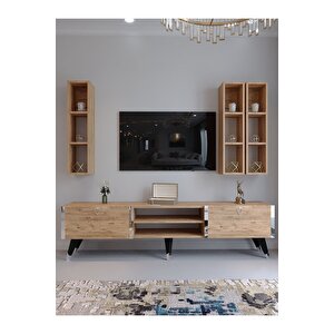 Festival Tv Ünitesi S3006-6 Atlanti̇k Si̇lver Color Tv Sehpası Ve Duvar Rafı