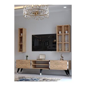 Festival Tv Ünitesi S3006-6 Atlanti̇k Si̇lver Color Tv Sehpası Ve Duvar Rafı