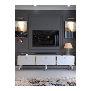Festival Tv Sehpası G3817-1 Beyaz Gold