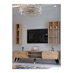 Festival Tv Ünitesi G3006-6 Atlanti̇k Gold Color Tv Sehpası Ve Duvar Rafı