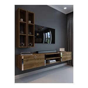 Festival Tv Ünitesi S13000-2 İstanbul Ceviz Silver Duvara Monte Tv Sehpası