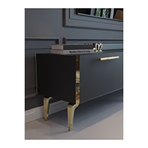 Festival Tv Sehpası G3817-4-y1-d2 Antrasit Gold Metal Kulp
