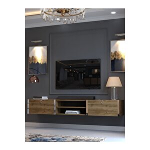 Festival Duvara Monte Tv Sehpası Ceviz S10009-2 Silver