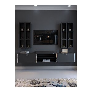 Festival Tv Ünitesi S13001-4 Antrasit Silver Duvara Monte Tv Sehpası