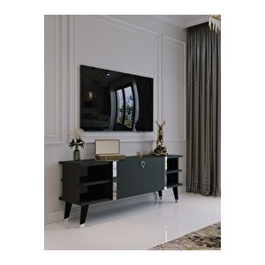 Festival Tv Sehpası S6306-4 Antrasit Silver Detaylı Minifiks Bağlantı Tv Ünitesi