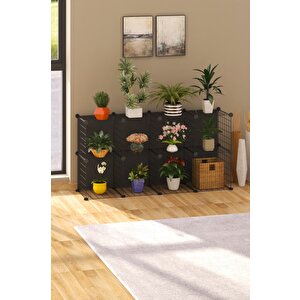 Telorans 8 Bölmeli̇ Tel Küp Organi̇zer Ki̇taplik 30x30 Cm