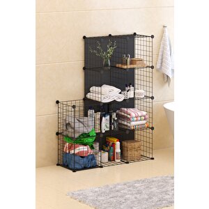 Telorans 10 Bölmeli̇ Ki̇taplik Raf Organi̇zer 30x30 Si̇yah