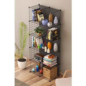 Telorans 10 Bölmeli̇ Ki̇taplik Raf Organi̇zer 30x30 Si̇yah