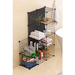 Telorans 10 Bölmeli̇ Ki̇taplik Raf Organi̇zer 30x30 Si̇yah