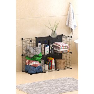 Telorans 6 Bölmeli̇ Raf Organi̇zer Ki̇taplik 30x30 Cm