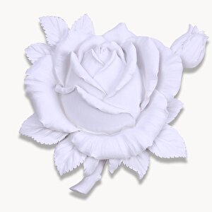 Roze Dekoratif Çiçek Beyaz