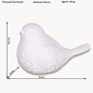 Birdy Dekoratif Obje Beyaz