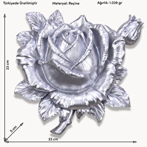 Roze Dekoratif Çiçek Gümüş