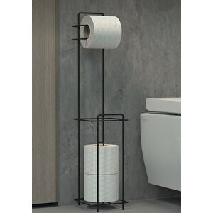 Tuvalet Kâğıtlığı Yedekli Metal Tuvalet Kağıdı Standı Tutacağı Askısı