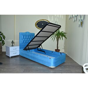 Baza Başlık 13431 Tay Tüy Pembe  Kumaş Kapitone Başlık Metal 90*190cm El Yapım