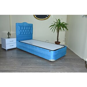 Baza Başlık 13431 Tay Tüy Pembe  Kumaş Kapitone Başlık Metal 90*190cm El Yapım