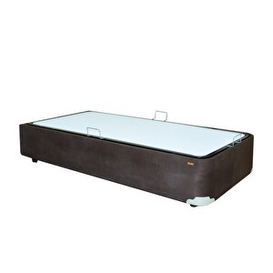 Baza Tay Tüy 13425 Model Kumaş Kahverengi̇  Metal Fırın Boya 90*190 El Yapım