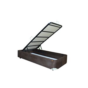 Baza Tay Tüy 13425 Model Kumaş Kahverengi̇  Metal Fırın Boya 90*190 El Yapım