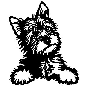 , Dost Terrier Vesikalık Metal Duvar Dekoru