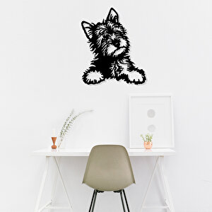 , Dost Terrier Vesikalık Metal Duvar Dekoru