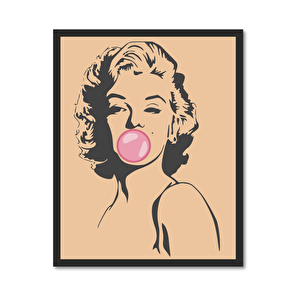El Yapımı Ahşap Üç Boyutlu Özel Tasarım Marilyn Tablo