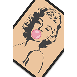 El Yapımı Ahşap Üç Boyutlu Özel Tasarım Marilyn Tablo
