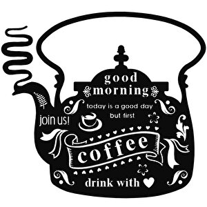, Coffee First-dolu Metal Duvar Tablo