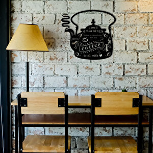 , Coffee First-dolu Metal Duvar Tablo
