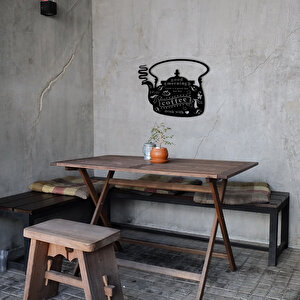 , Coffee First-dolu Metal Duvar Tablo