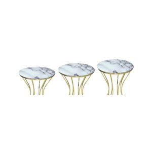 Zigon Kumsaat Brc Model Mermer Desen Metal Çelik Gold Renk Kaplama El Yapımı