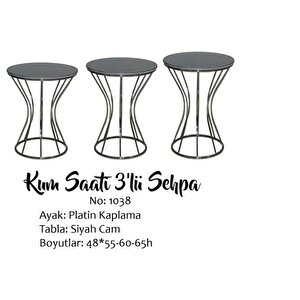Brc 13390 Kumsaat Model Düz Si̇yah Desen Metal Çelik Plati̇n Renk Kaplama El Yapım