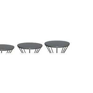 Brc 13390 Kumsaat Model Düz Si̇yah Desen Metal Çelik Plati̇n Renk Kaplama El Yapım