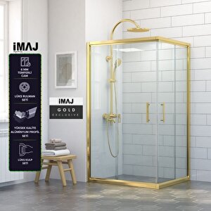 İmaj Gold Dikdörtgen Duşakabin80*110 H190 - H:190 Cm 80x110 cm