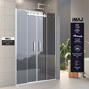 Pro Methis Orta Açılır 2 Sabit 2 Sürgü Duşakabin 175 Cm 175 cm