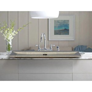Seagrass Fosil Limestone Honlu Dikdörtgen Tezgah Üzeri Lavabo Nrstc40