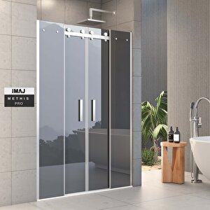 Pro Methis Orta Açılır 2 Sabit 2 Sürgü Duşakabin 169 Cm