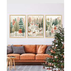 Yeni Yıl - Christmas Serisi Çerçeveli Poster Set