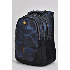 Elatae Unisex Ortopedik Çok Gözlü Günlük Seyahat Okul Sırt Çantası Lacivert 2235