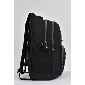 Elatae Unisex Ortopedik Çok Gözlü Günlük Seyahat Okul Sırt Çantası Siyah 2236