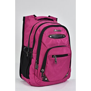Unisex Ortopedik Çok Gözlü Günlük Seyahat Okul Sırt Çantası Pembe 2225