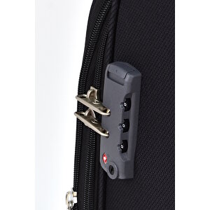 Pierre Cardin Ultra Light Kumaş Büyük Boy Valiz Siyah Pc6050