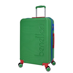 United Colors Of Benetton Lüx Abs 2'li Valiz Seti Orta Boy - Kabin Boy Yeşil Bnt500