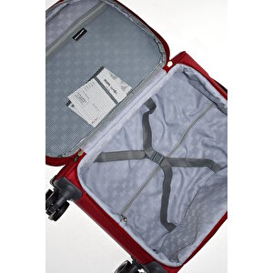 Pierre Cardin Ultra Light Kumaş Orta Boy Valiz Bordo Pc6050