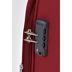 Pierre Cardin Ultra Light Kumaş Büyük Boy Valiz Bordo Pc6050