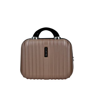 3'lü Valiz Seti Elatae Valiz Orta - Kabin Boy Ve Makyaj Gold 1020