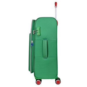 United Colors Of Benetton Ultra Light Hafif Lüx Kumaş 3'lü Valiz Seti Yeşil Bnt2200