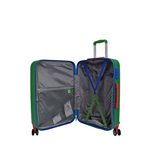 United Colors Of Benetton Lüx Abs 2'li Valiz Seti Orta Boy - Kabin Boy Yeşil Bnt600