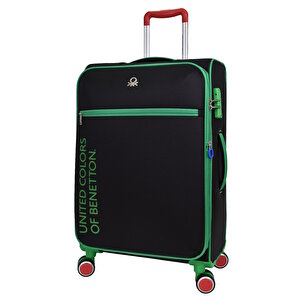 United Colors Of Benetton Ultra Light Hafif Lüx Kumaş 3'lü Valiz Seti Siyah Bnt2100
